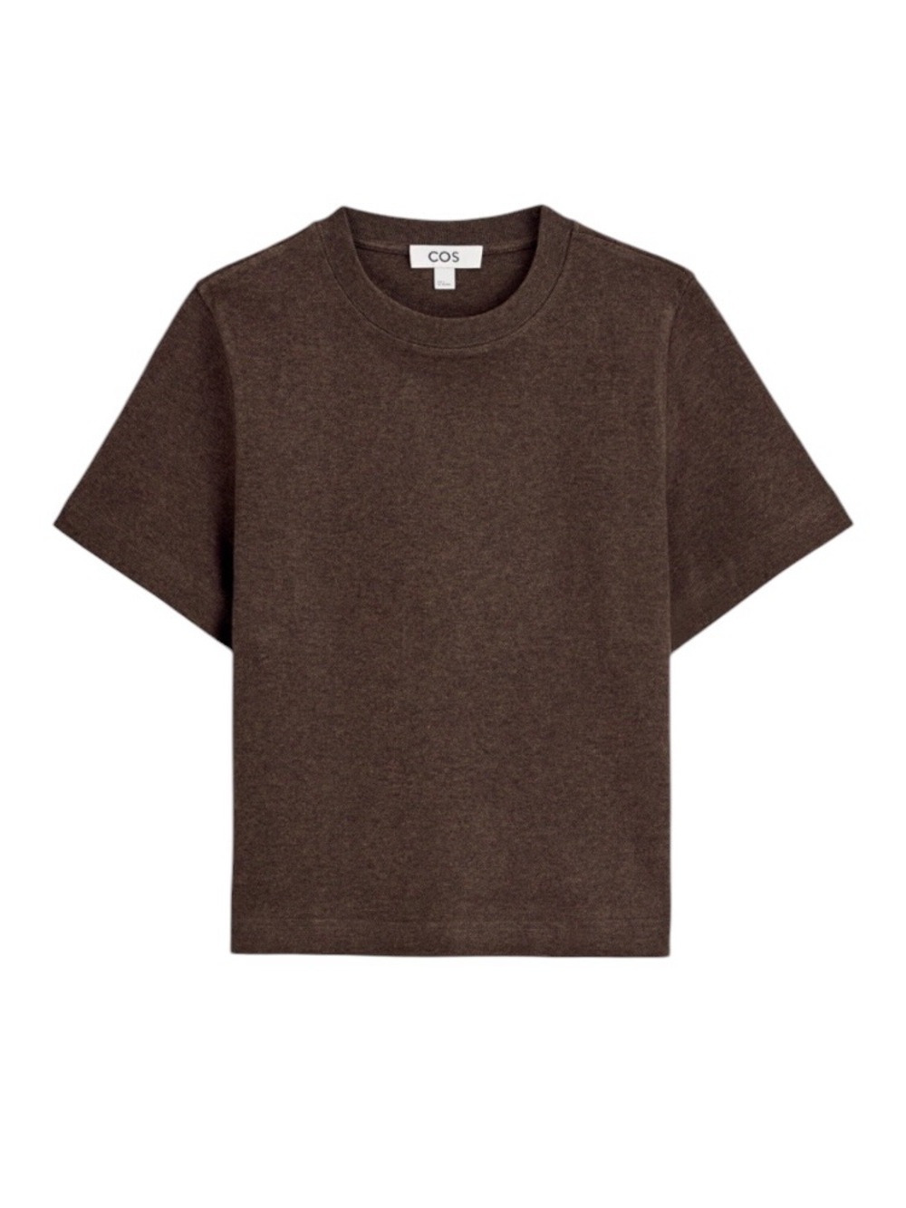 COS Clean cut t-shirt crew neck short sleeve dark brown Sz S excellent condition